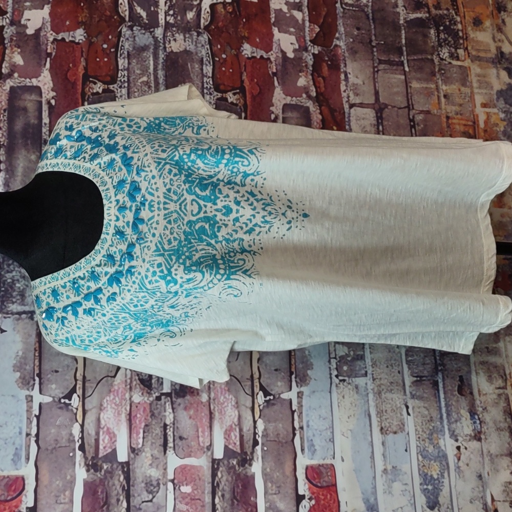 Chico's "Fatima" Embellished Tee
